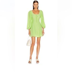 NWT STAUD Juniper Mini Dress Pistachio Sz. 4